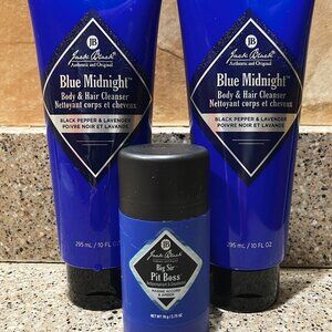 Jack Black's 2 Hair & Body Cleansers In Midnight Blue and Stick Deodorant! NEW